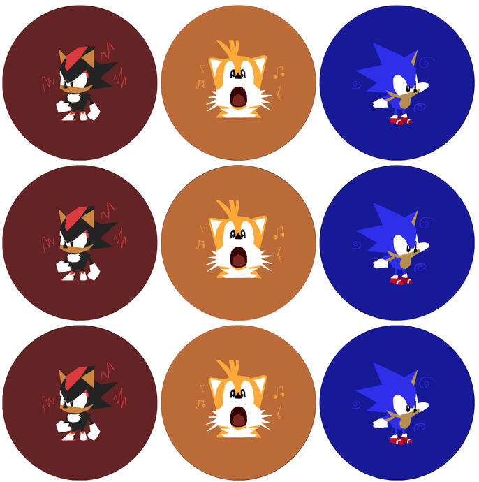 Sonic and Friends badges